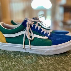 Vans Old Skool Yacht Club Color Block Suede Canvas Lace Up Multi Color - GUC
